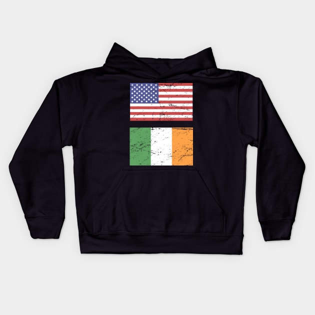 United States Flag & Republic Of Ireland Flag Kids Hoodie by MeatMan